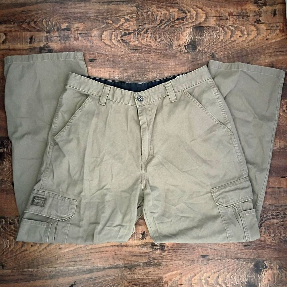 Wrangler Originals Cargo Pants Tan 34 x 30 Workwear Gorpcore Outdoor Streetwear
